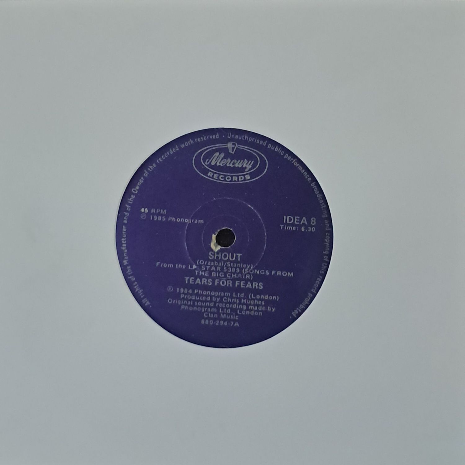 Tears For Fears – Shout (7"Single - 1984)