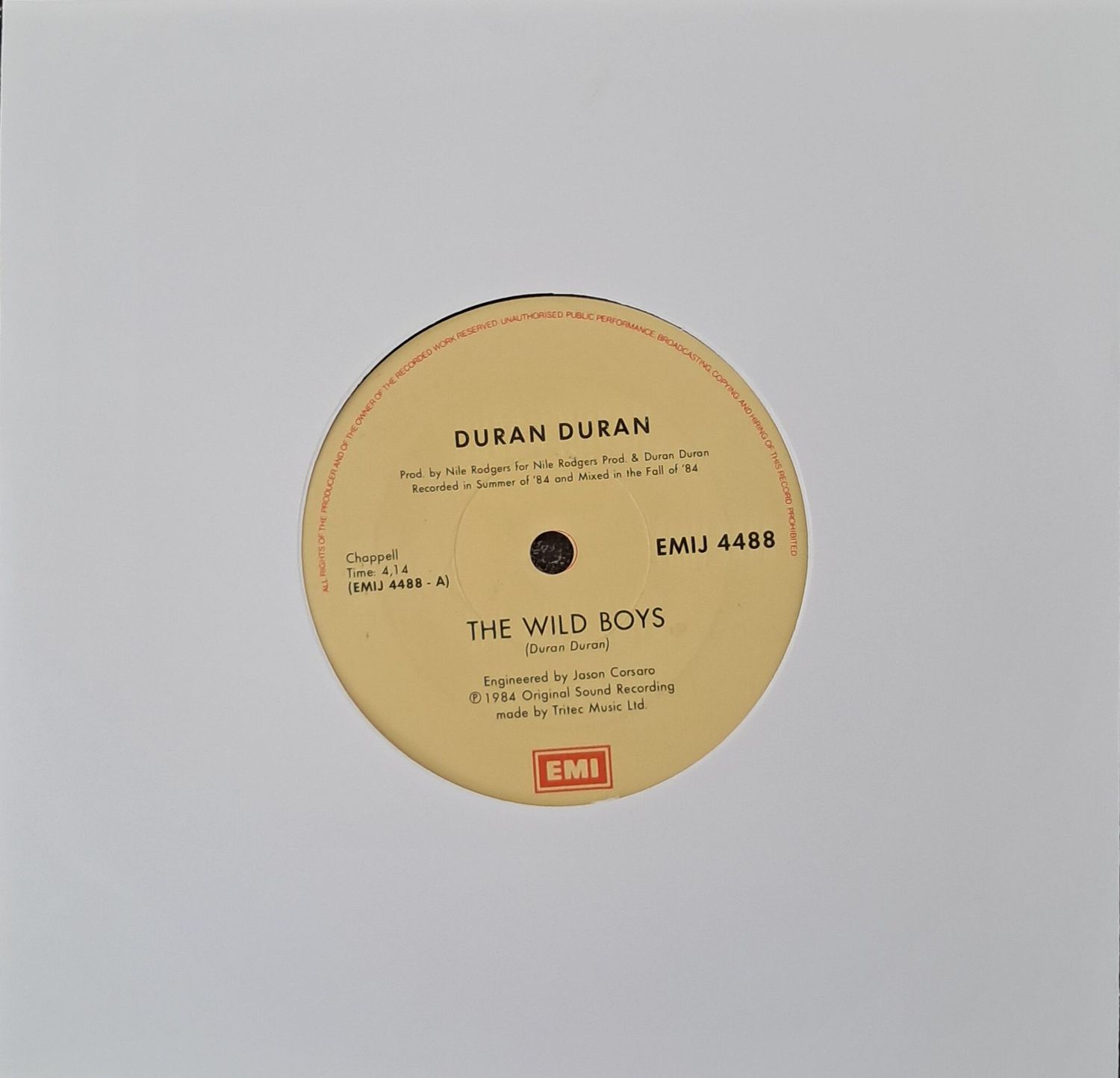 Duran Duran – The Wild Boys (7"Single - 1984)