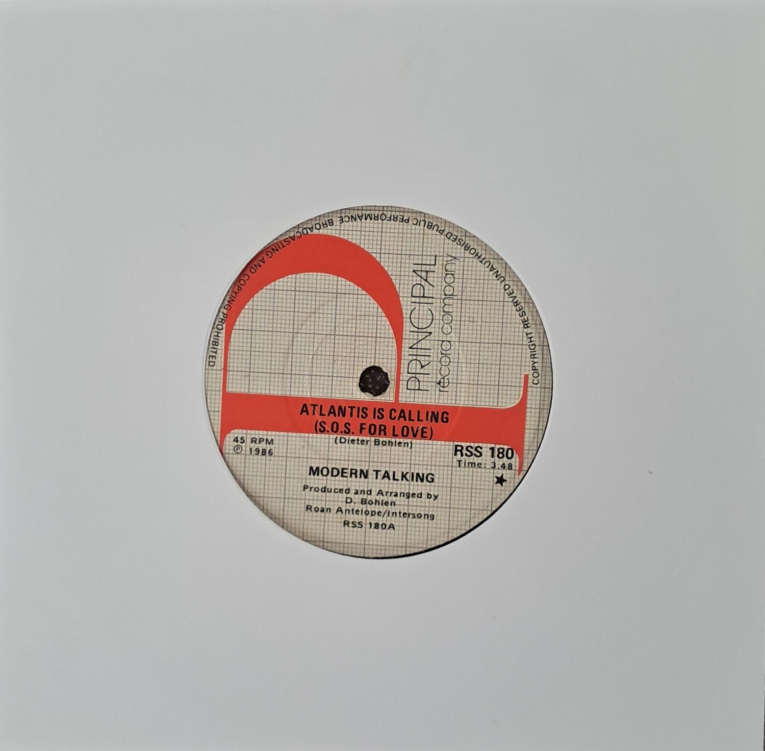 Modern Talking – Atlantis Is Calling (S.O.S. For Love) (7"Single - 1986)
