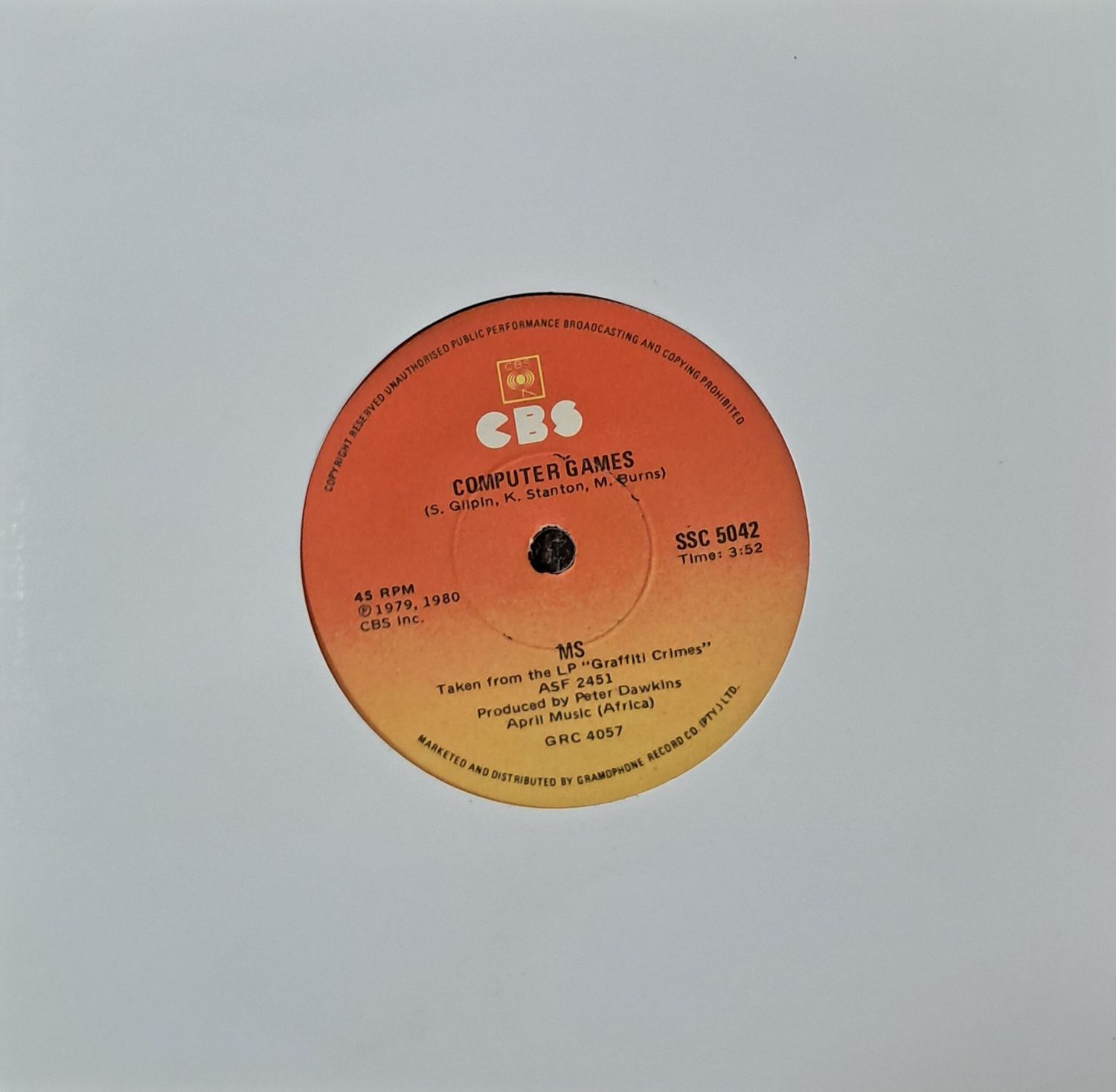 MS* – Computer Games (7"Single - 1980)