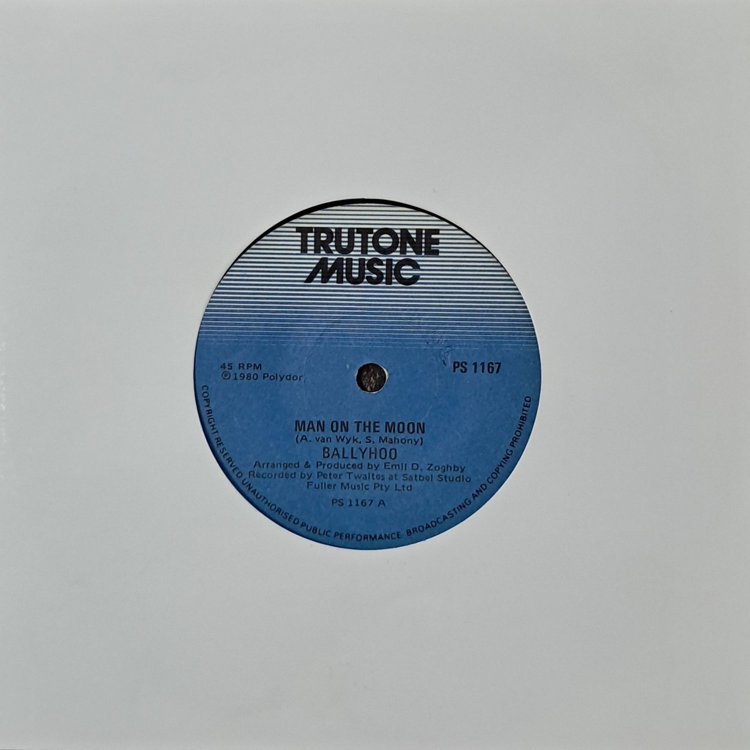 Ballyhoo – Man On The Moon (7"Single - 1980)