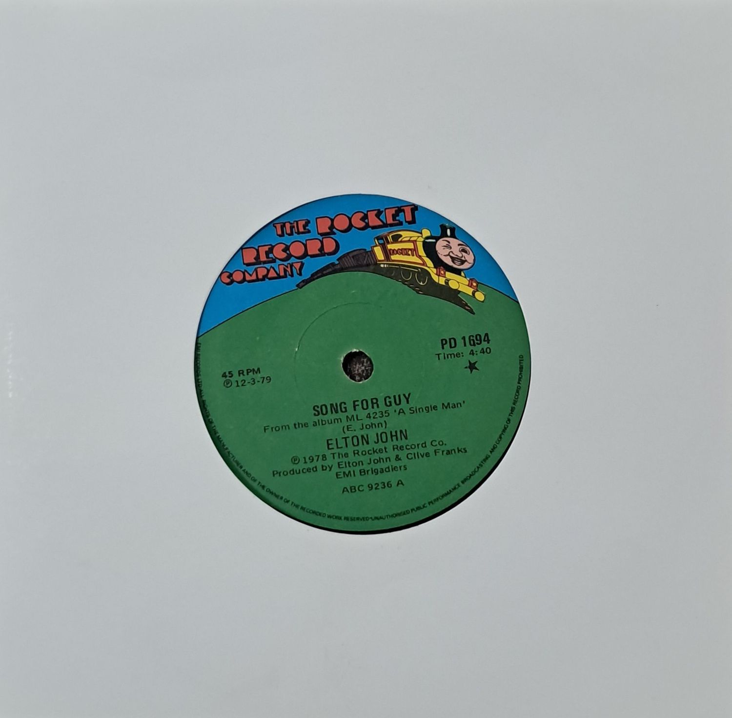 Elton John – Song For Guy (7"Single - Green Label -  1979)