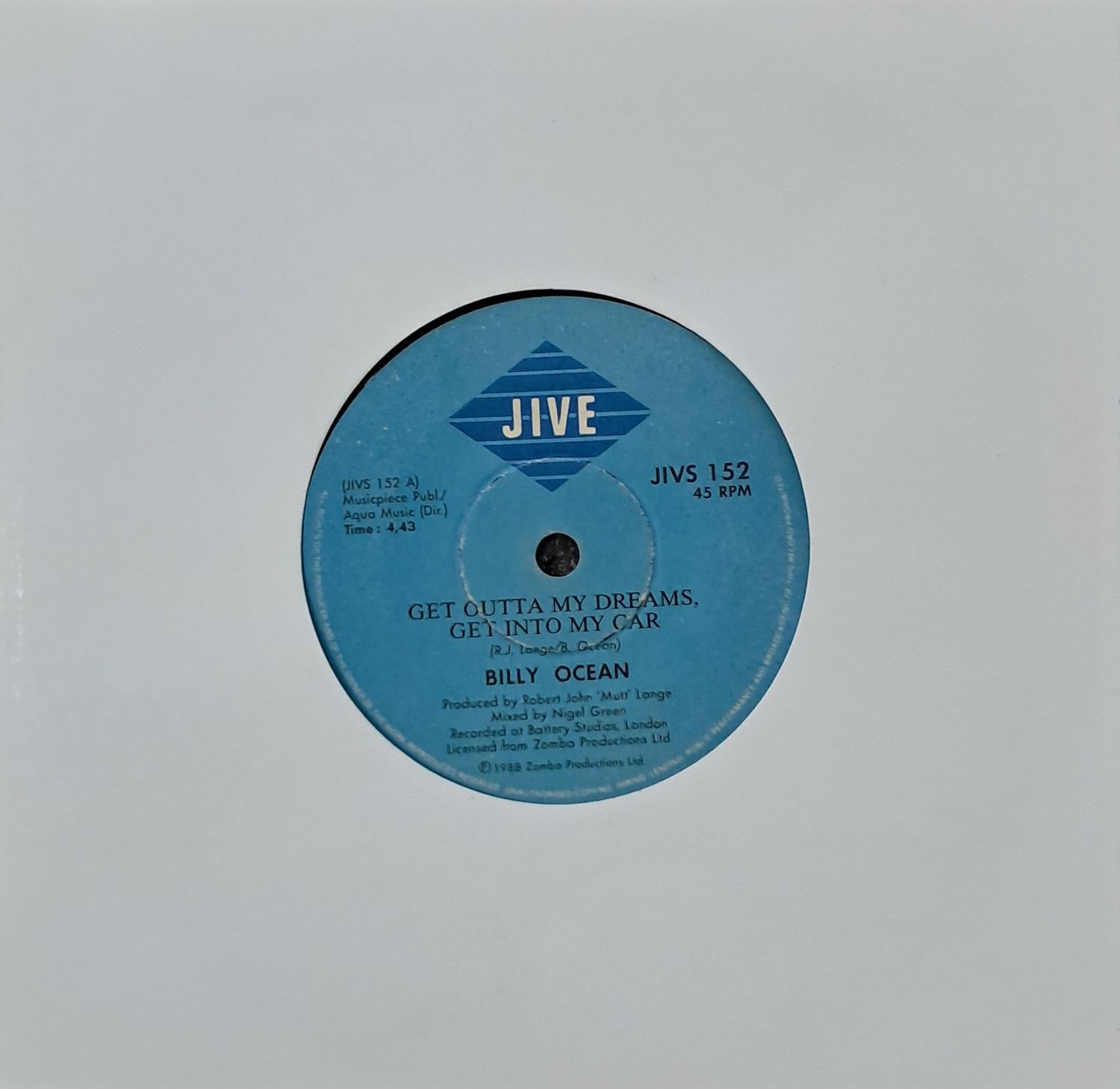 Billy Ocean – Get Outta My Dreams, Get Into My Car (7 Billy Ocean – Get Outta My Dreams, Get Into My Car (7"Single - 1988)