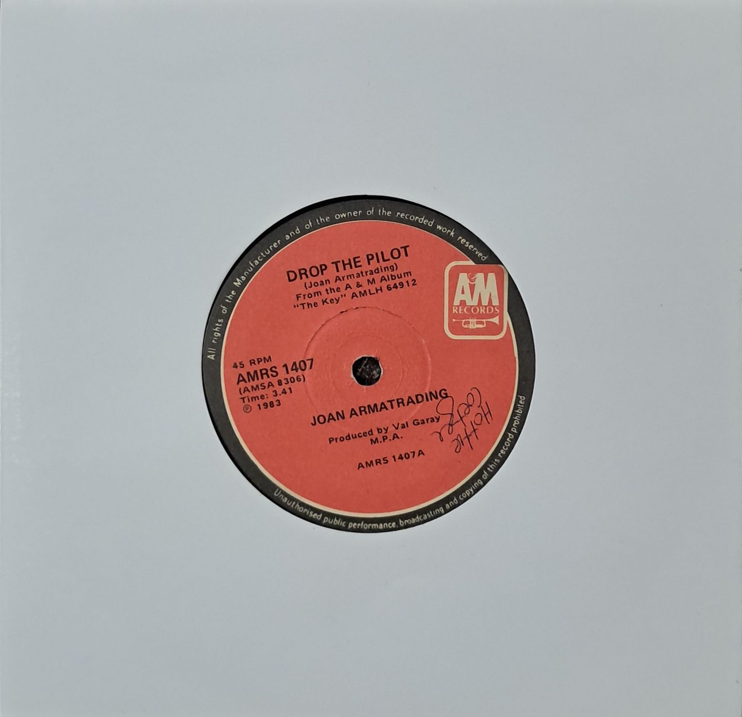 Joan Armatrading – Drop The Pilot (7"Single - 1983)