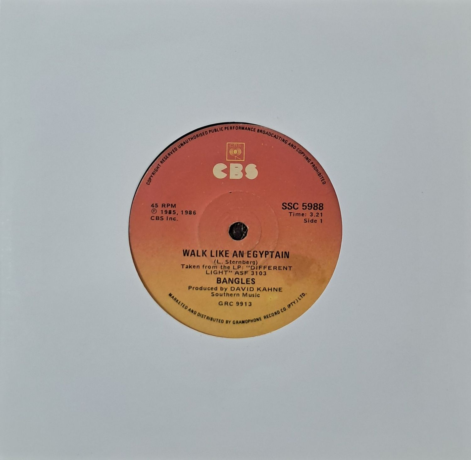 Bangles – Walk Like An Egyptian (7"Single - 1986)