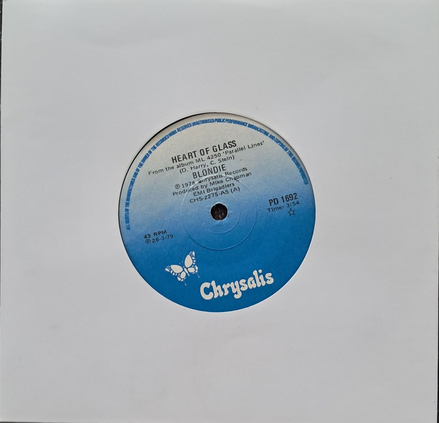 Blondie – Heart Of Glass (7"Single - 1979)