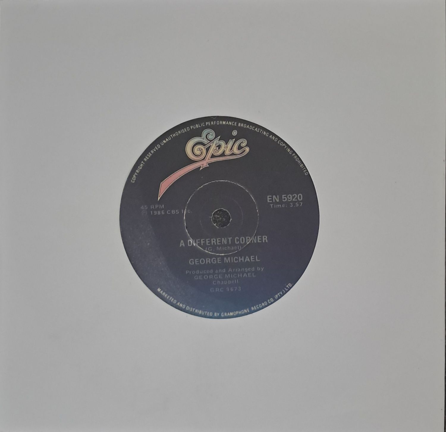 George Michael – A Different Corner (7"Single - 1986)