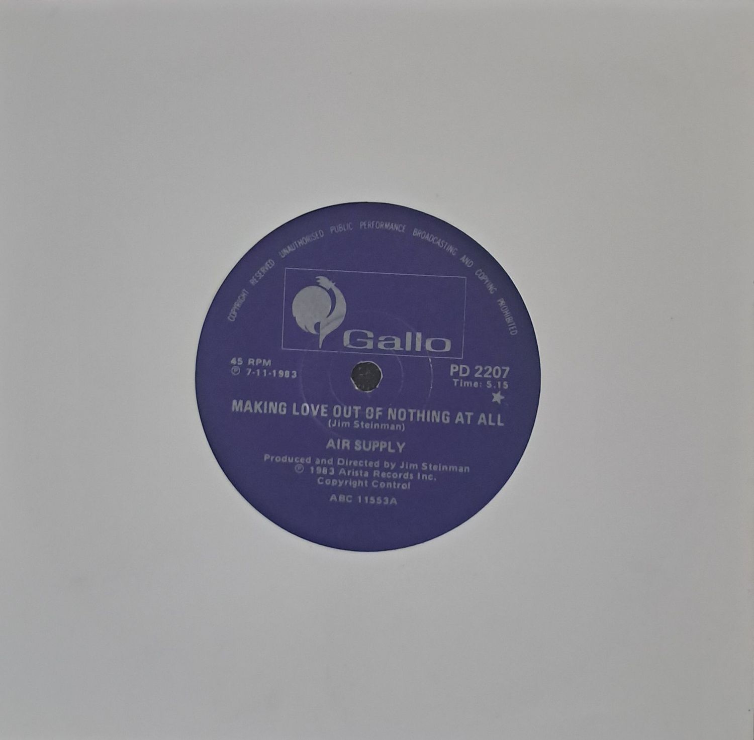 Air Supply – Making Love Out Of Nothing At All (7 Air Supply – Making Love Out Of Nothing At All (7"Single - 1983)