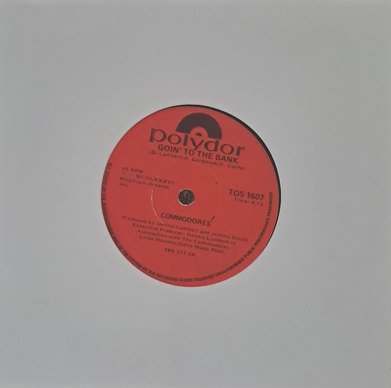 Commodores – Goin' To The Bank / Serious Love (7 Commodores – Goin' To The Bank / Serious Love (7"Single - 1986)