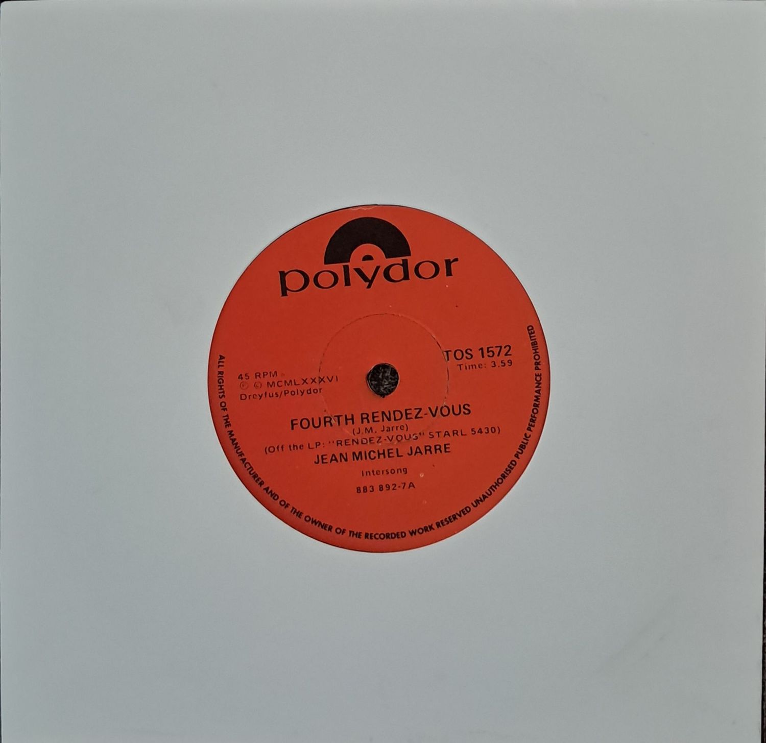 Jean-Michel Jarre – Rendez-Vous (7"Single - 1986)