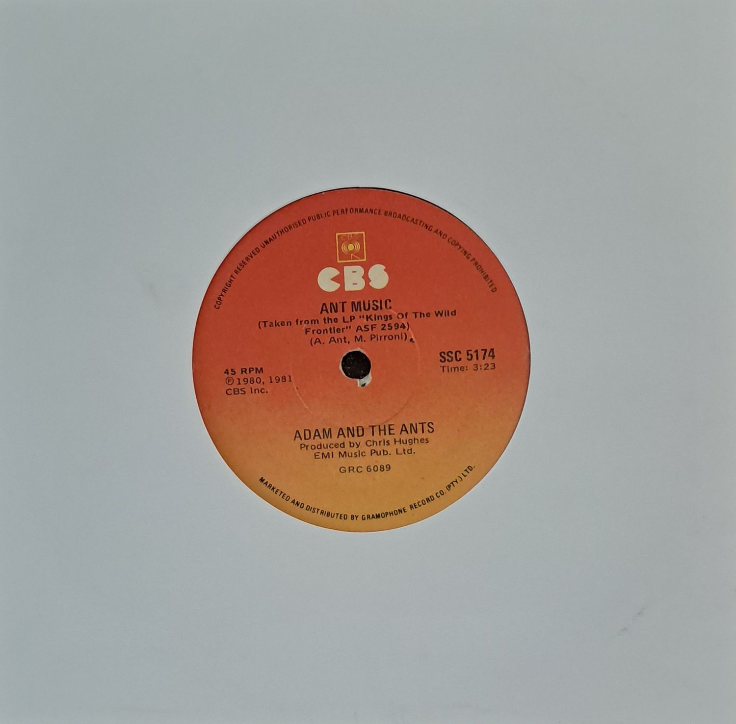 Adam And The Ants – Ant Music (7"Single - 1981)