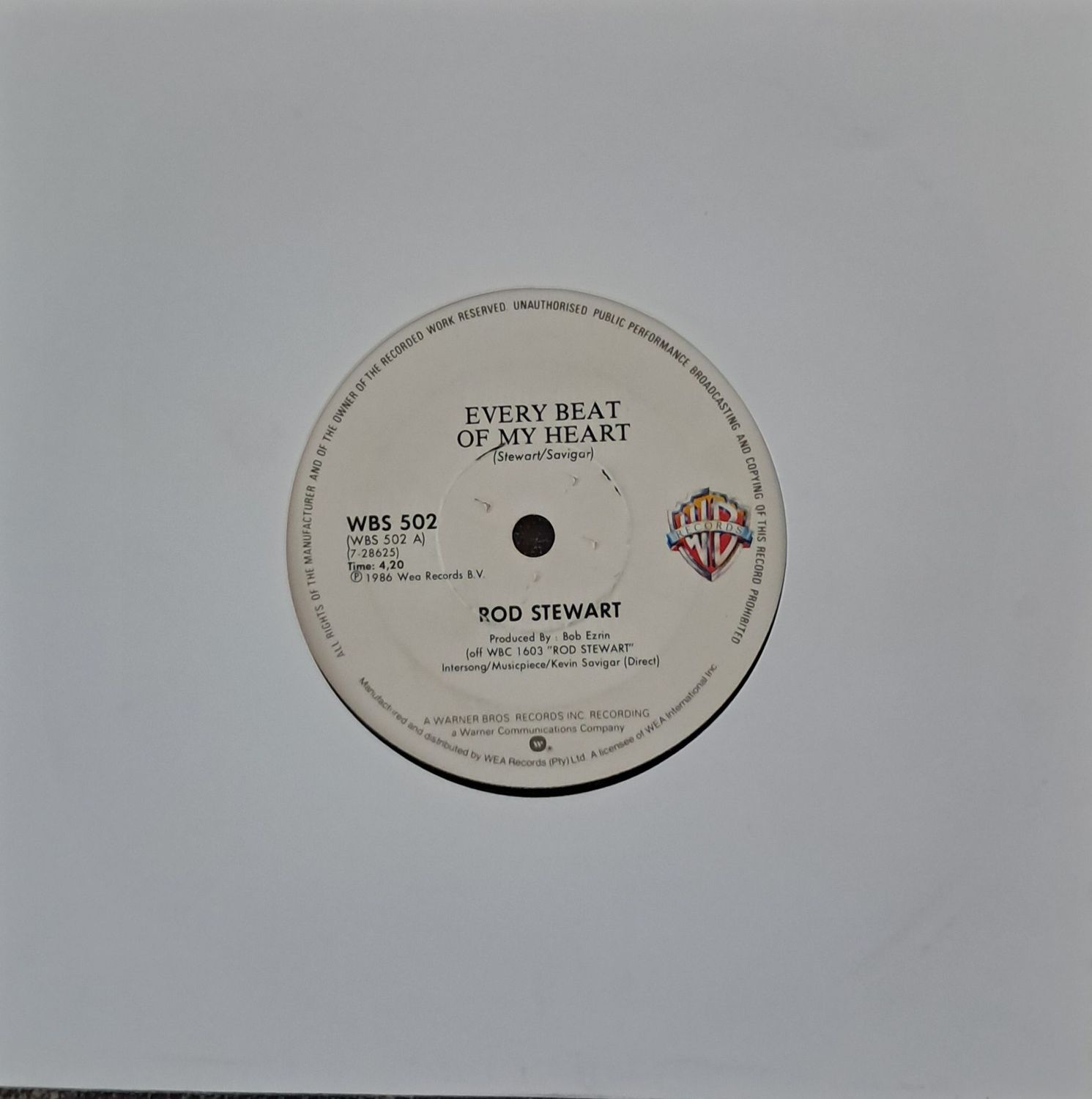 Rod Stewart – Every Beat Of My Heart (7"Single - 1986)