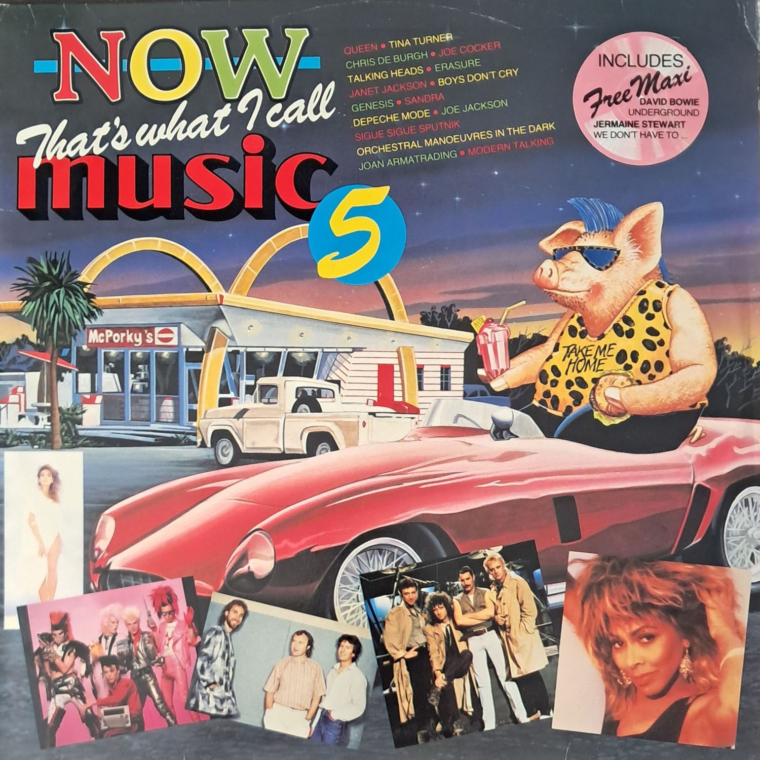 Various – Now That's What I Call Music 5 (1XLP +1X Pink Translucent 12" 45 RPM Maxi Vinyl - 1986 - Gatefold)