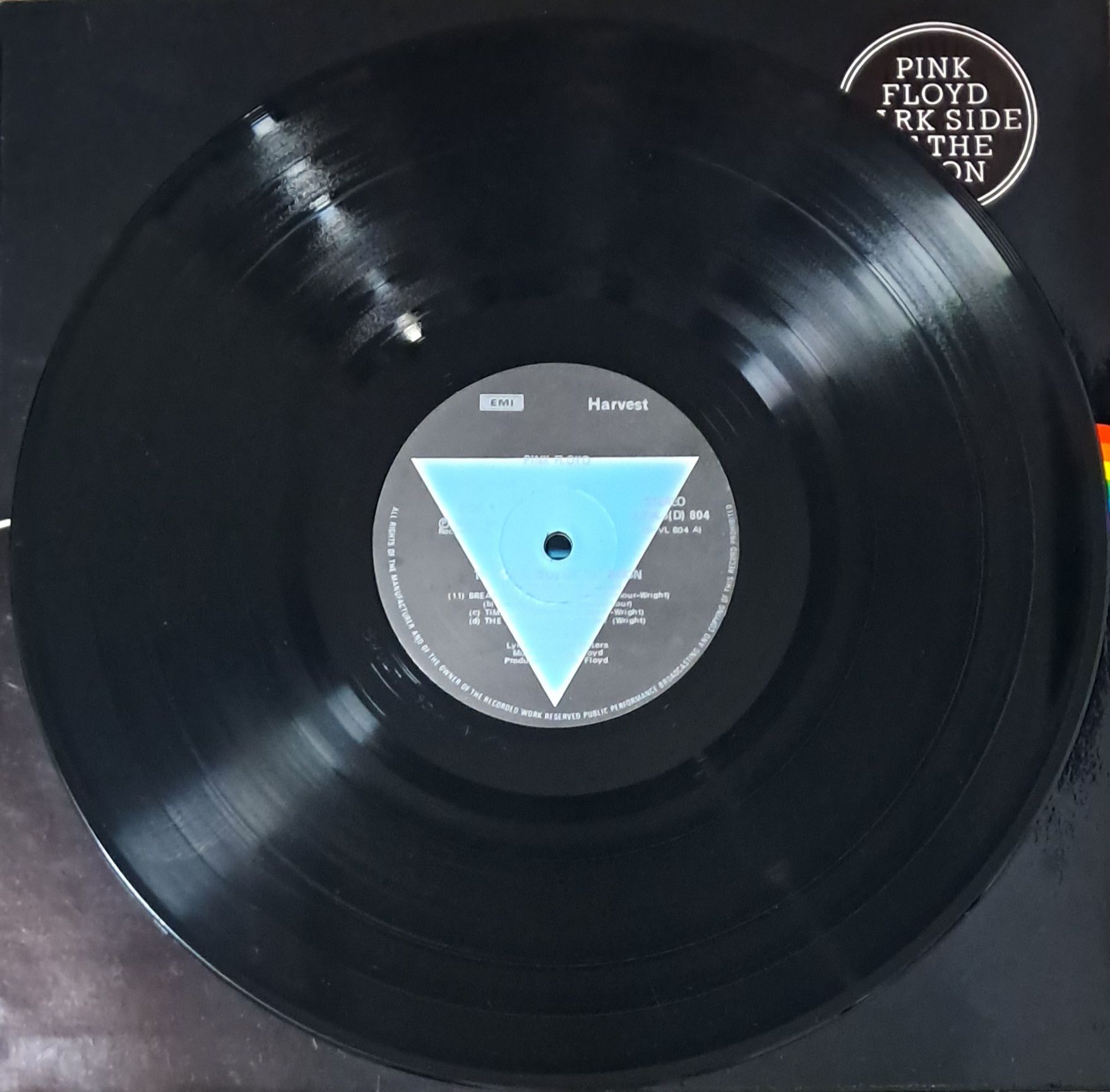 Pink Floyd – The Dark Side Of The Moon ( Rare Solid Blue Prism Labels - 1973 - Gatefold)