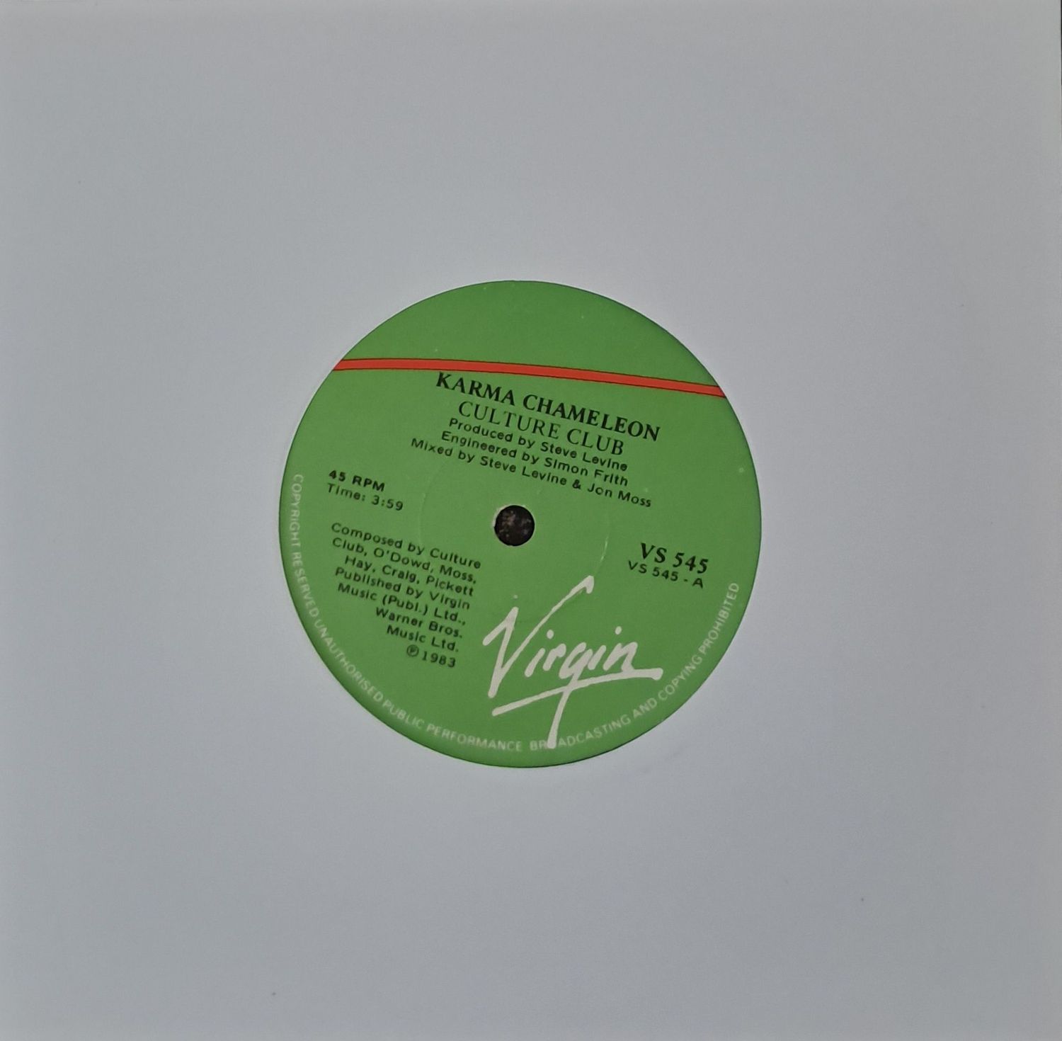 Culture Club – Karma Chameleon (7 Culture Club – Karma Chameleon (7"Single - 1983)