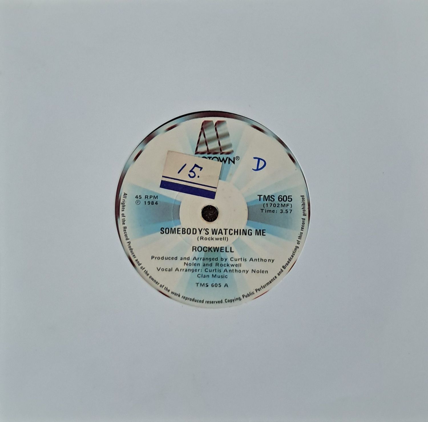 Rockwell – Somebody's Watching Me (7"Single - 1984)