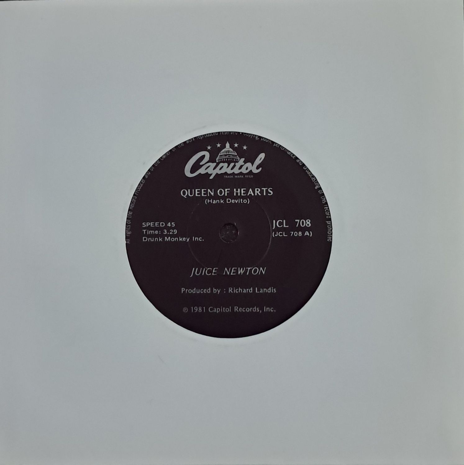 Juice Newton – Queen Of Hearts (7"Single - 1981)
