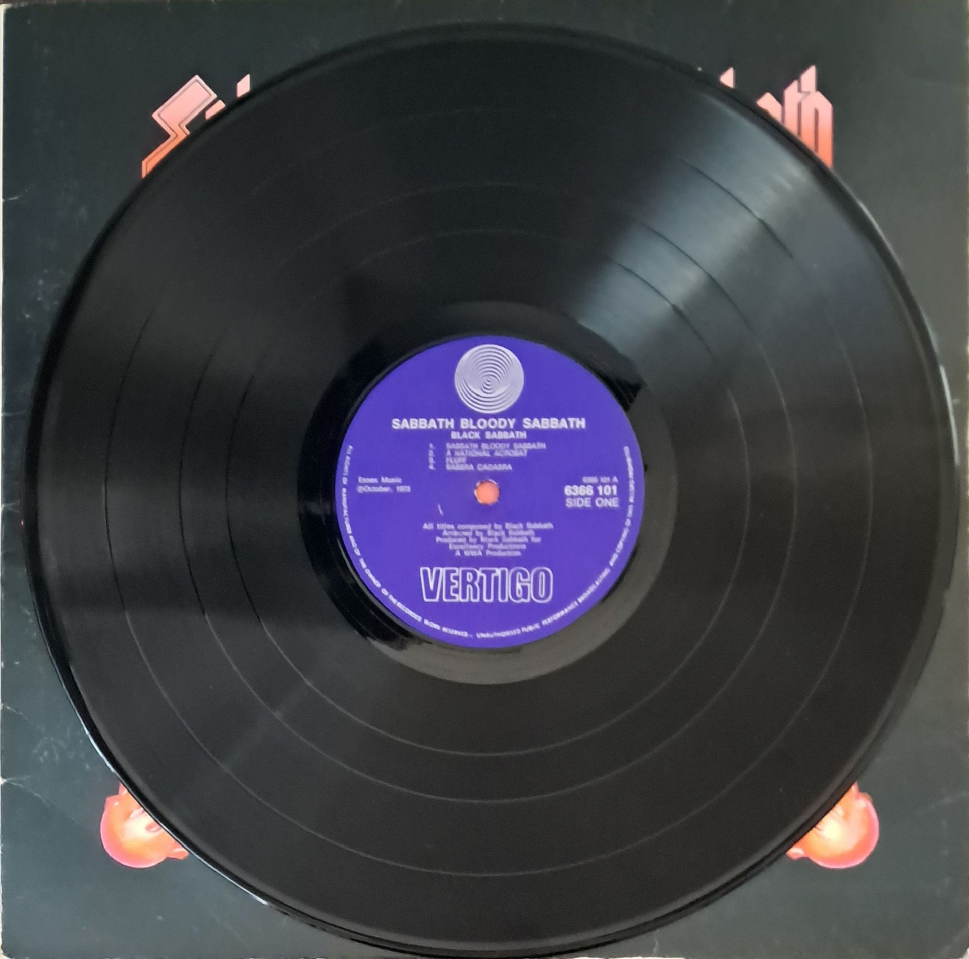 Black Sabbath – Sabbath Bloody Sabbath (1973 -  Blue / Silver Vertigo Swirl - Gatefold)