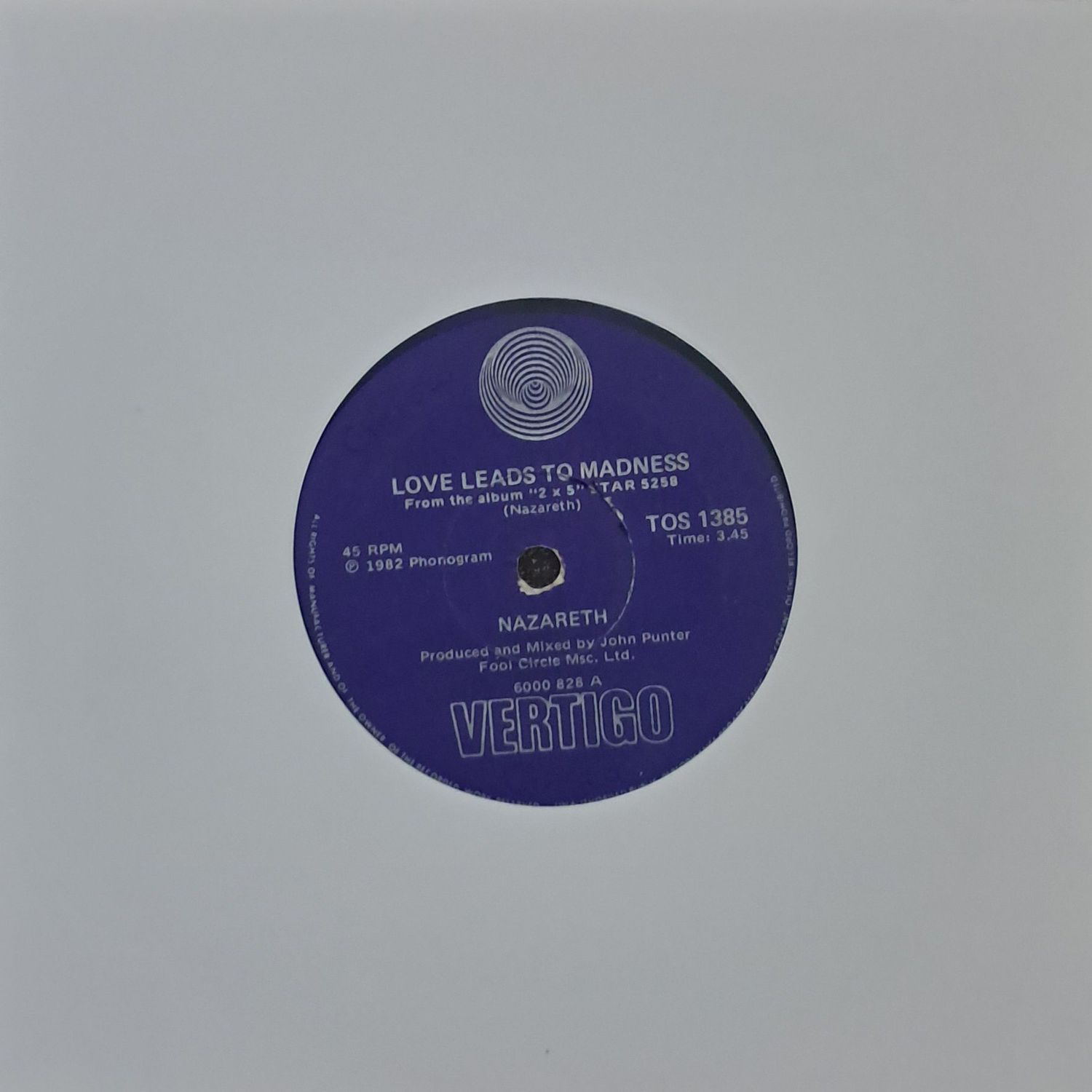 Nazareth – Love Leads To Madness (7 Nazareth – Love Leads To Madness (7"Single - 1982)