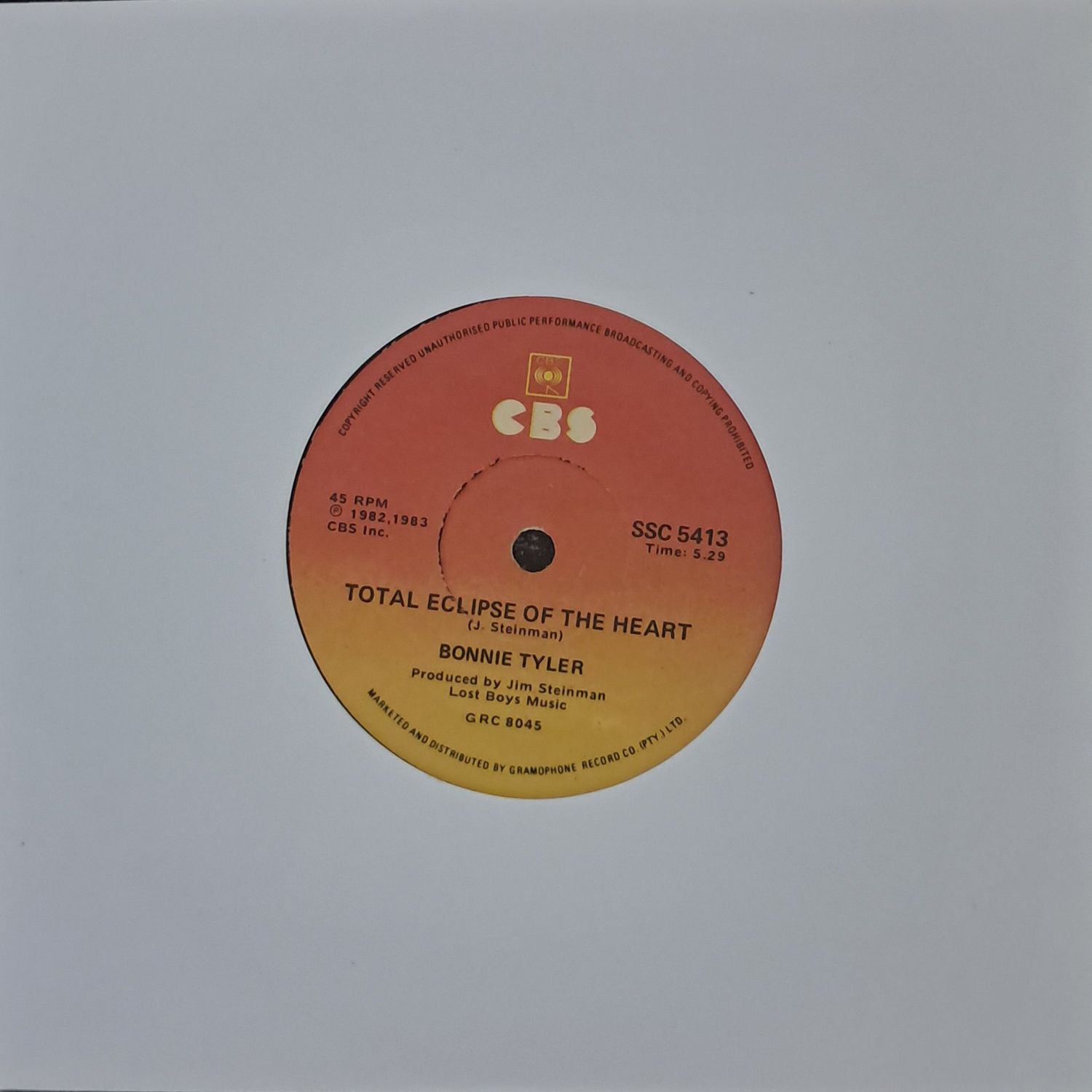 Bonnie Tyler – Total Eclipse Of The Heart (7 Bonnie Tyler – Total Eclipse Of The Heart (7"Single - 1983)