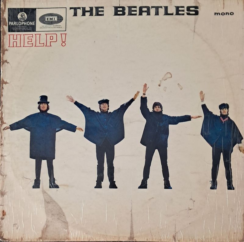 The Beatles – Help! (Deep Blue and Silver Parlotone Label - XEX 549 / XEX 550  UK Matrices - Mono - 1965)