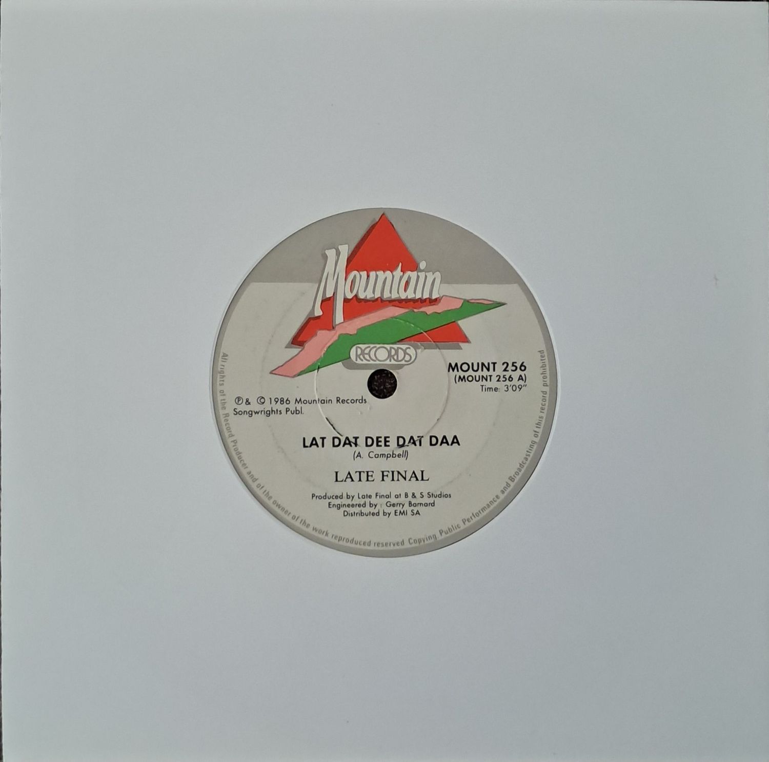 Late Final – Lat Dat Dee Dat Daa / Hang On Sloopy (7 Late Final – Lat Dat Dee Dat Daa / Hang On Sloopy (7"Single - 1986)