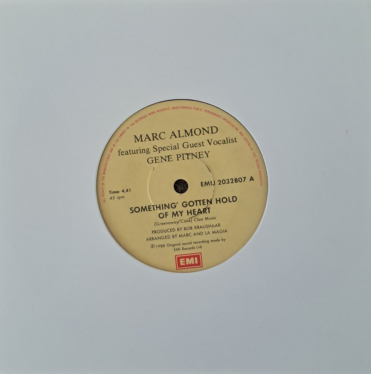 Marc Almond With Special Guest Star Gene Pitney – Something's Gotten Hold Of My Heart (7 Marc Almond With Special Guest Star Gene Pitney – Something's Gotten Hold Of My Heart (7"Single - 1989)