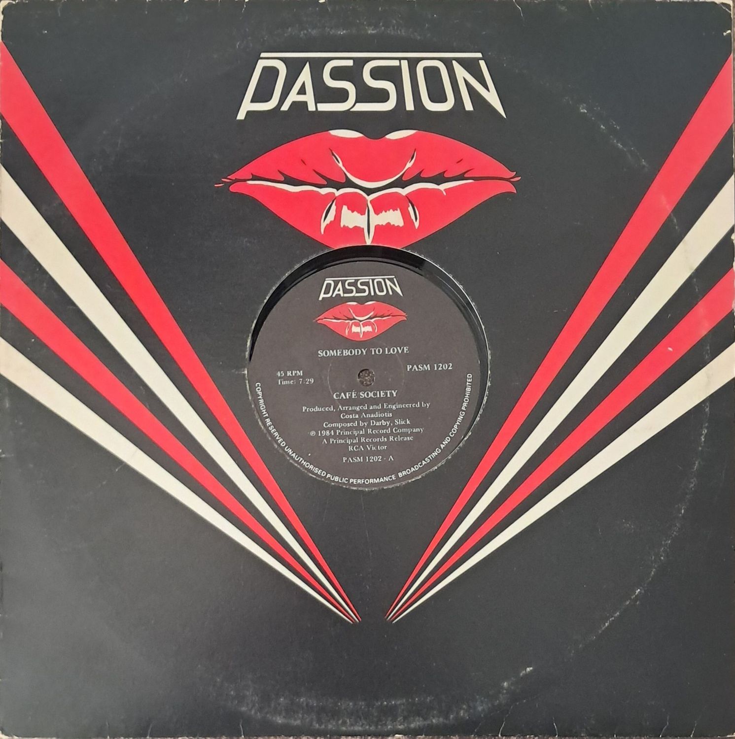 Café Society – Somebody To Love (12 Café Society – Somebody To Love (12"Maxi - 45RPM - 1984)
