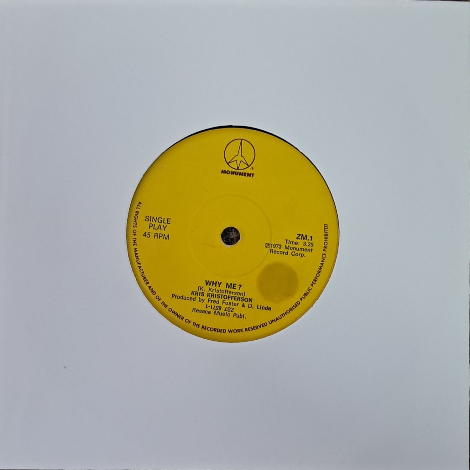 Kris Kristofferson – Why Me / Help Me (7 Kris Kristofferson – Why Me / Help Me (7"Single - 1973