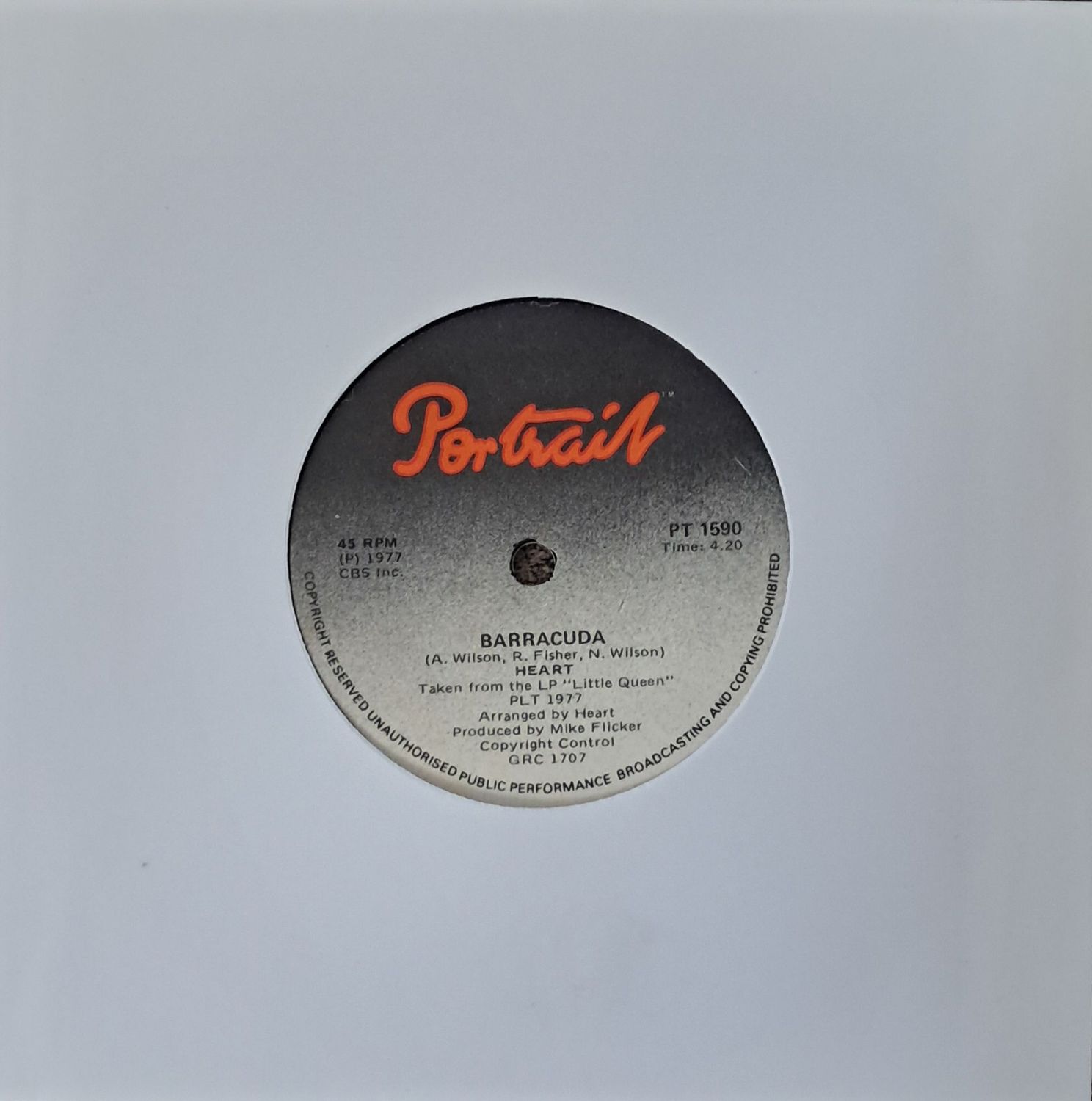 Heart – Barracuda (7"Single - 1977)