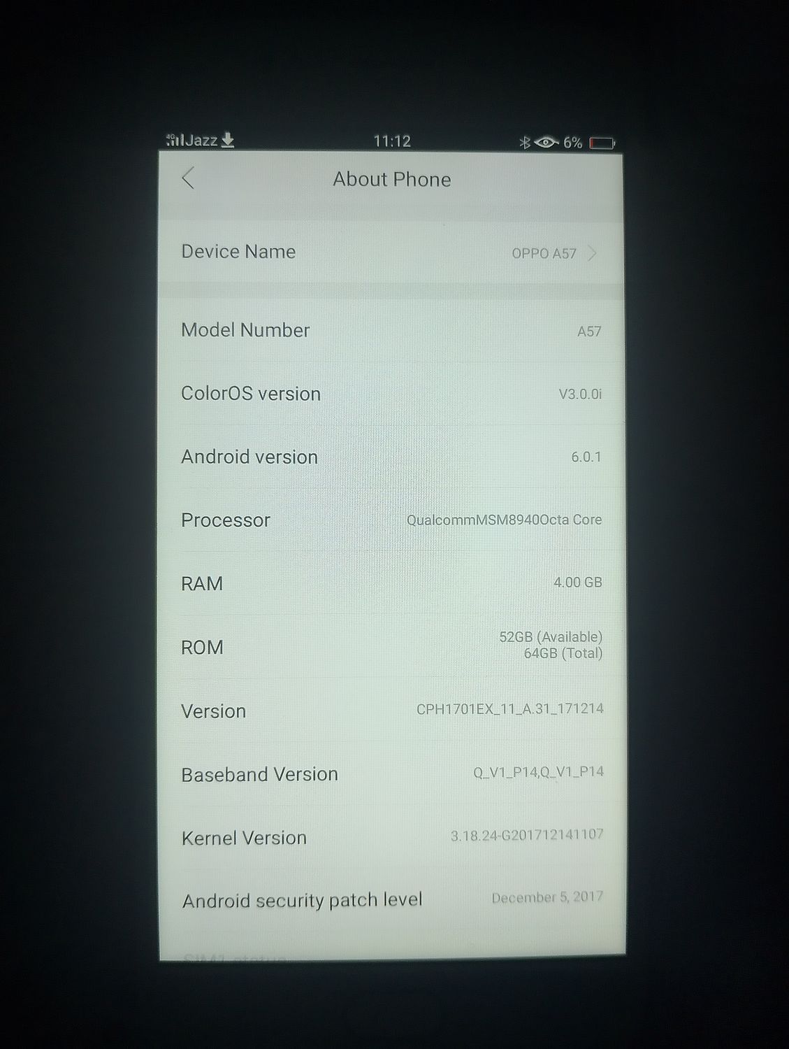 OPPO A57 4/64 FOR SALE. LIKE NEW. SINGLE USER USED. HOME USER. PTA APPROVED. WITH CHARGER &amp; DATA CABLE.