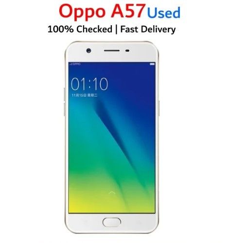 OPPO A57 4/64 FOR SALE. LIKE NEW. SINGLE USER USED. HOME USER. PTA APPROVED. WITH CHARGER &amp; DATA CABLE.
