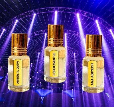 🌙 SPECIAL RAMADAN &amp; EID DISCOUNTED OFFER! 🌙 🎉 PACK OF 3 FAMOUS ATTARS – PURE &amp; ALCOHOL-FREE 🎉 💫 Featuring: Ameer Al Oudh Creed Aventus Ana Abiyedh ✨ THE BEST COLLECTION FROM HAM