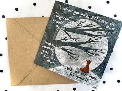 'Finding Happiness' Single Greeting Card