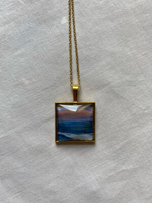 Collana MARE - blue ocean - quadrata