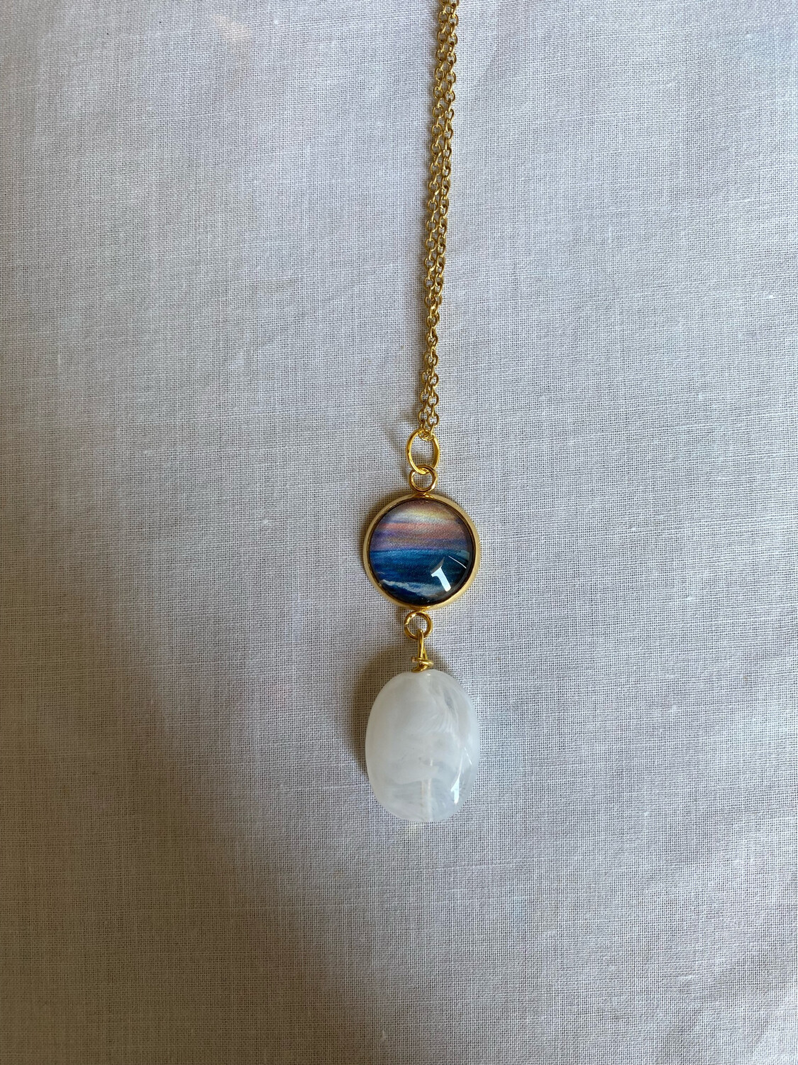 Collana MARE blue ocean + pietra