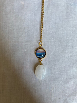 Collana MARE blue ocean + pietra