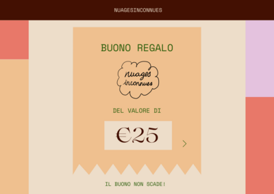 Carta regalo: 25, 55, 100 euro
