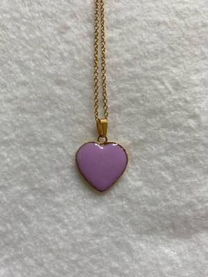 Collana Cuore Lilla