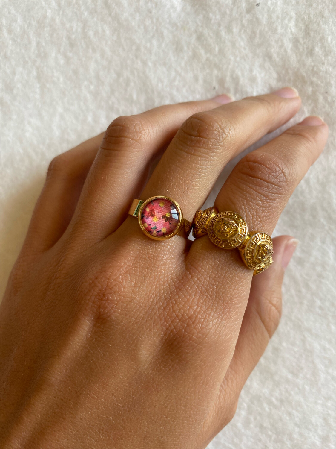 Anello Small -  Fiori Rosa