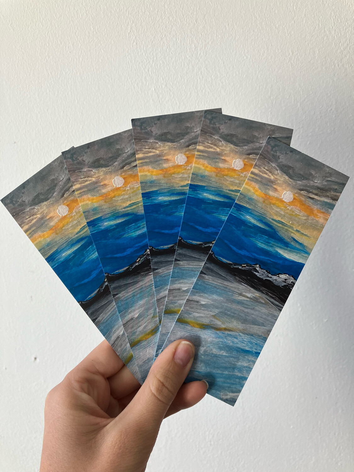 Pack di 5 Segnalibri tramonto invernale