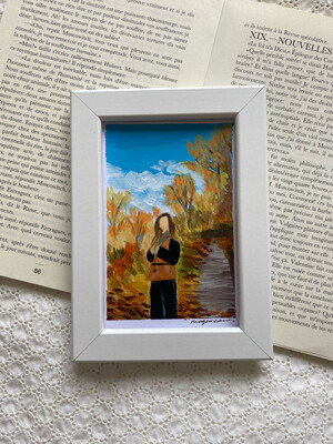 Dipinto autunno ragazza
