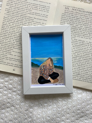 Dipinto landscape ragazza