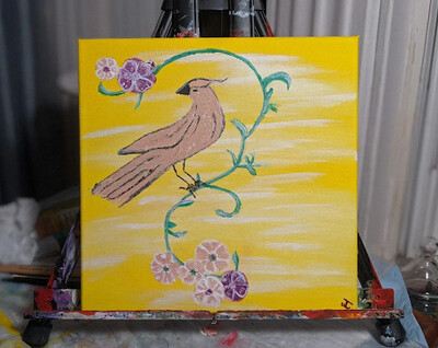 Dutch Good Luck Bird in Yellow by Jenny Coffey
