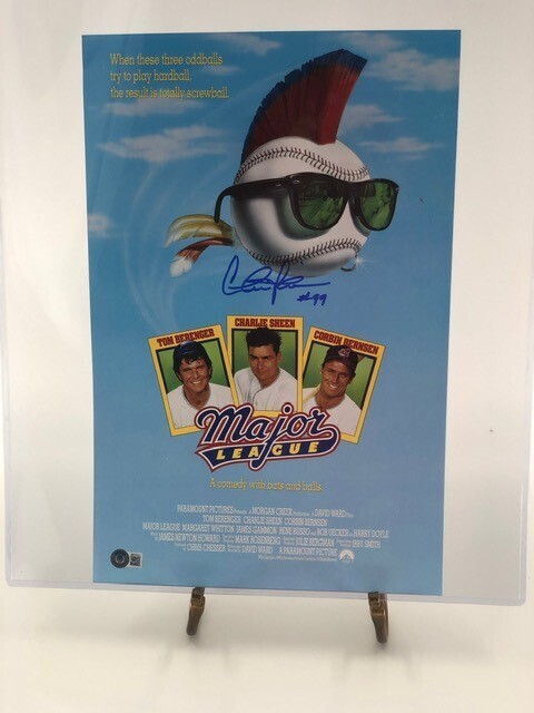 Charlie Sheen Signed Major League 11x14 Photo (Beckett Hologram)