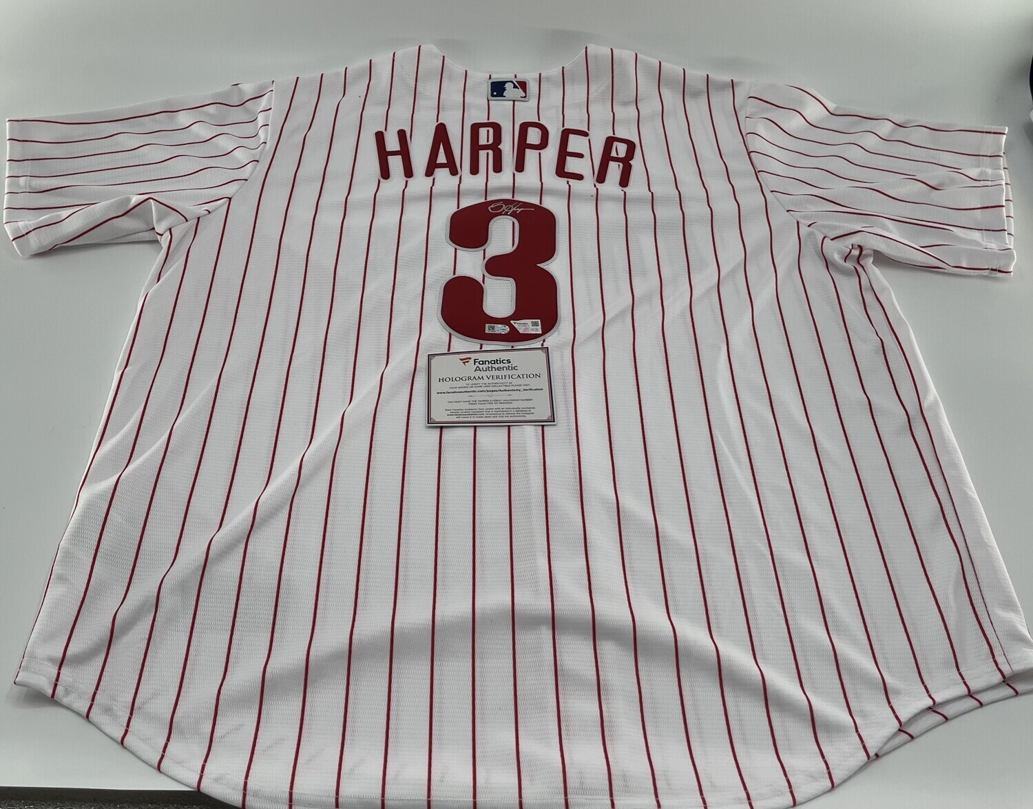 Bryce Harper Signed Phillies Nike on-field style Jersey (MLB &amp; Fanatics)