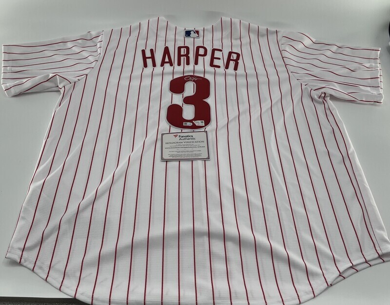 Bryce Harper Signed Phillies Nike on-field style Jersey (MLB &amp; Fanatics)
