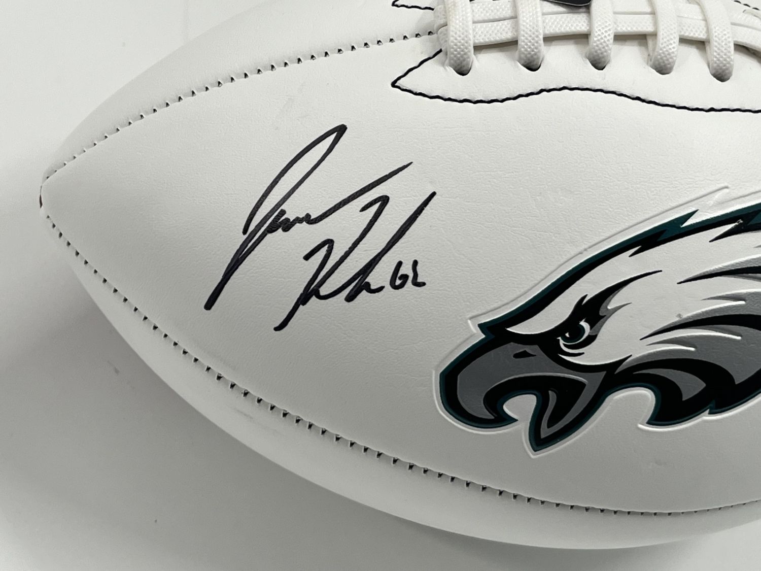 Jason Kelce Signed Philadelphia Eagles Logo Football (PSA)