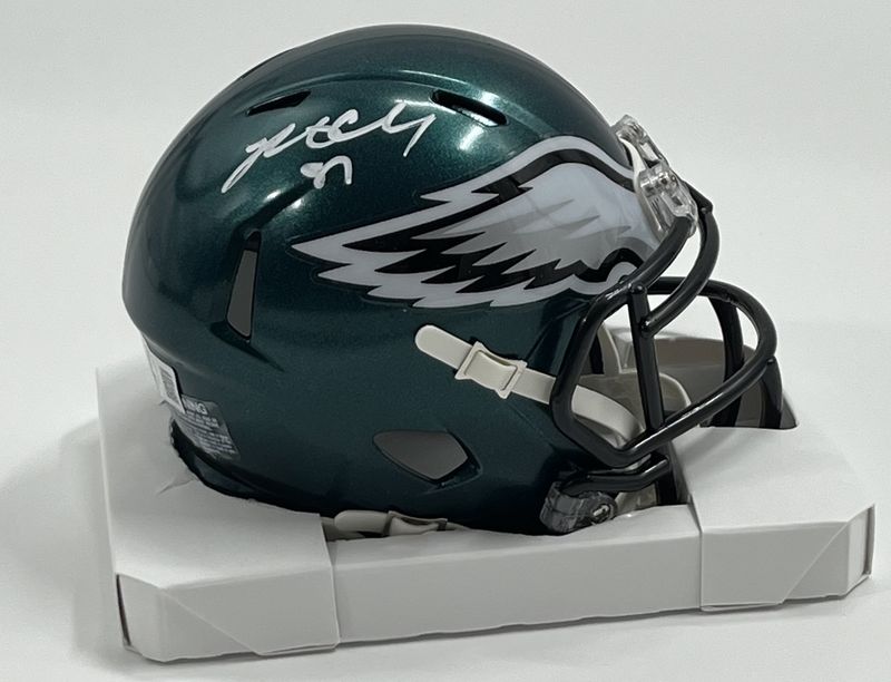 Brent Celek Signed Eagles Speed Mini Helmet (Beckett)