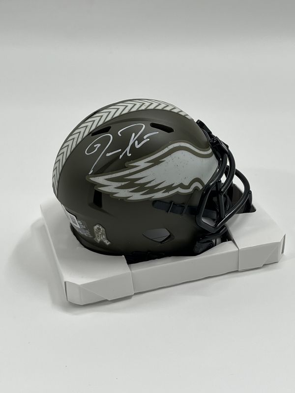 Jason Peters Signed Eagles Salute To Service Alternate Speed Mini Helmet (Beckett)